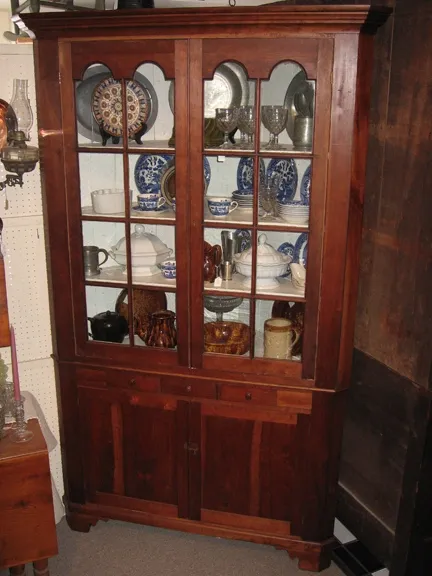 Sold! Pennsylvania Cherry Corner Cupboard