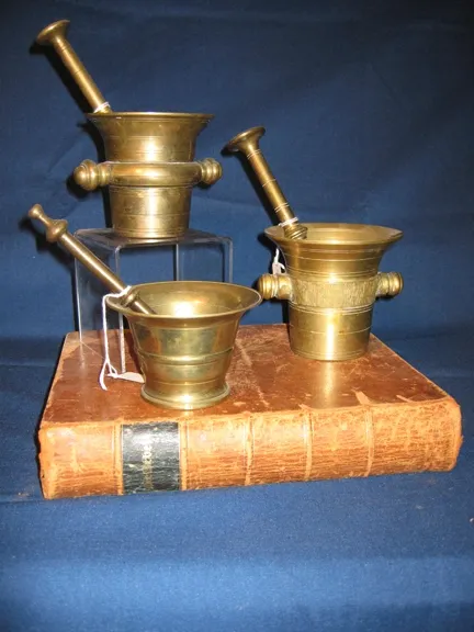 Selection of Brass Mortar and Pestles. More in stock, selection varies.